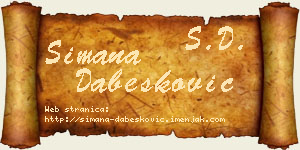 Simana Dabesković vizit kartica